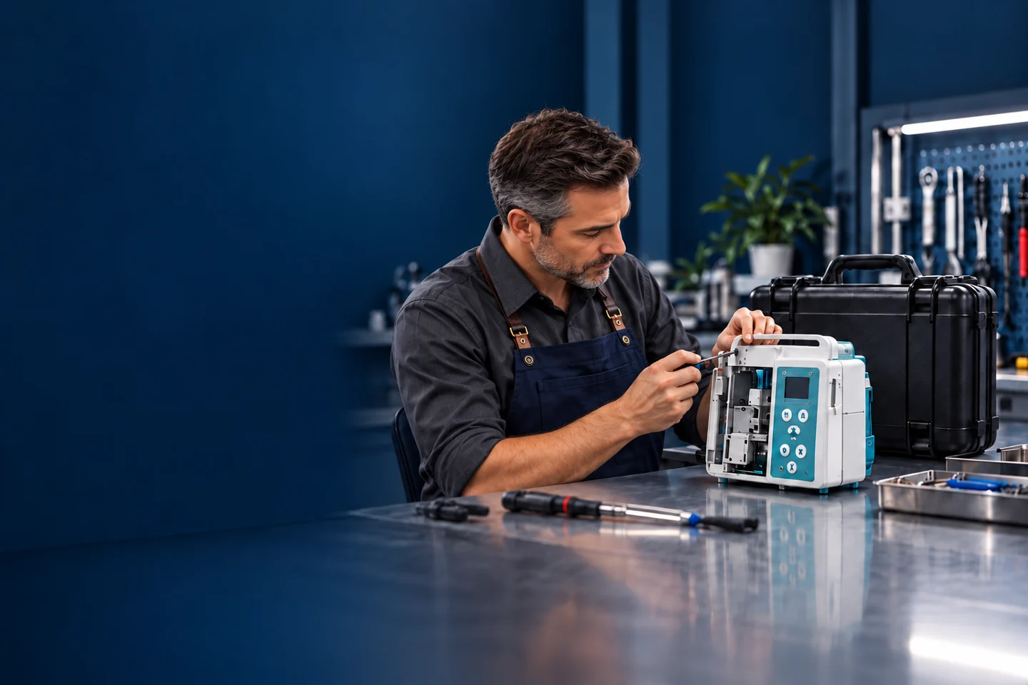 Professional veterinary equipment servicing