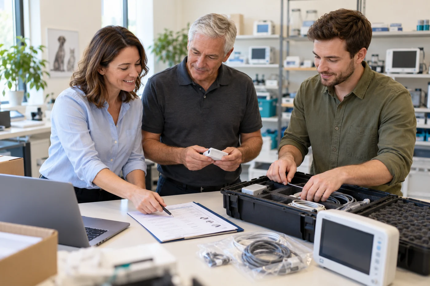 Professional veterinary equipment servicing